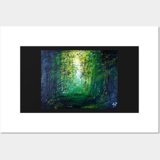 Green Forest Glade Posters and Art